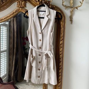Size small linen belted dress